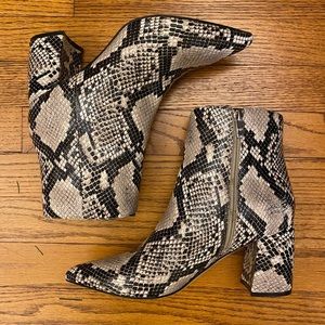 Marc Fisher Retire Ankle Boot in snake print